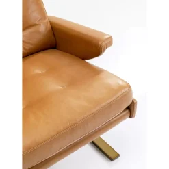 Sessel Mit Hocker Breno Braun