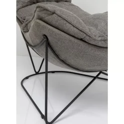 Sessel Mit Hocker Snuggle Grau (2/Tlg)