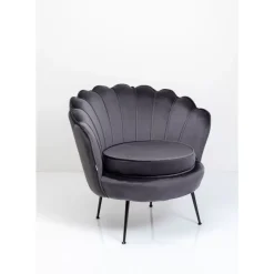 Sessel Water Lily Black Grau