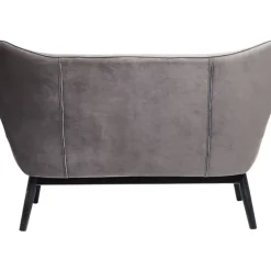 Sofa Black Vicky 2-Sitzer Velvet Grau