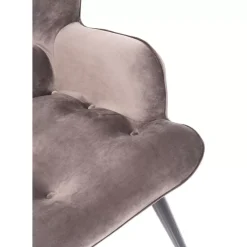 Sofa Black Vicky 2-Sitzer Velvet Grau