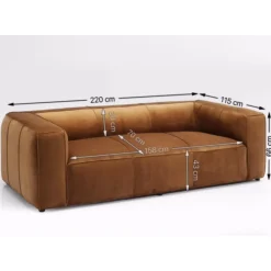 Sofa Cubetto 3-Sitzer Velvet Braun