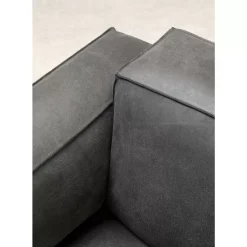 Sofa Henry 3-Sitzer Leder Grau