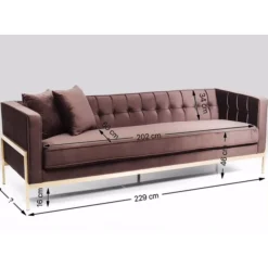 Sofa Loft 3-Sitzer Braun