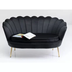 Sofa Water Lily 2-Sitzer Schwarz 132Cm
