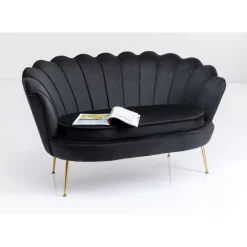 Sofa Water Lily 2-Sitzer Schwarz 132Cm