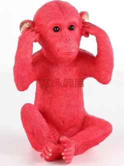 Spardose Monkey Kikazaru Rot