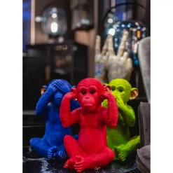 Spardose Monkey Kikazaru Rot