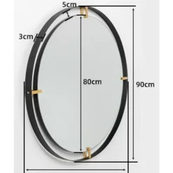 Spiegel Betsy Frame Round Metal 90O