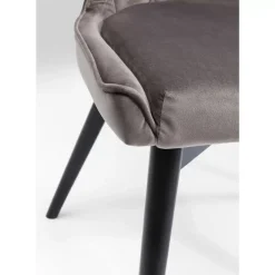 Stuhl Black Marshall Velvet Grau