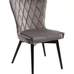 Stuhl Black Marshall Velvet Grau