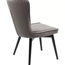 Stuhl Black Marshall Velvet Grau