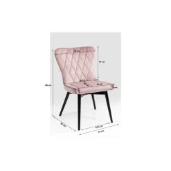 Stuhl Black Marshall Velvet Rose