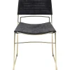 Stuhl Hugo Schwarz Gold