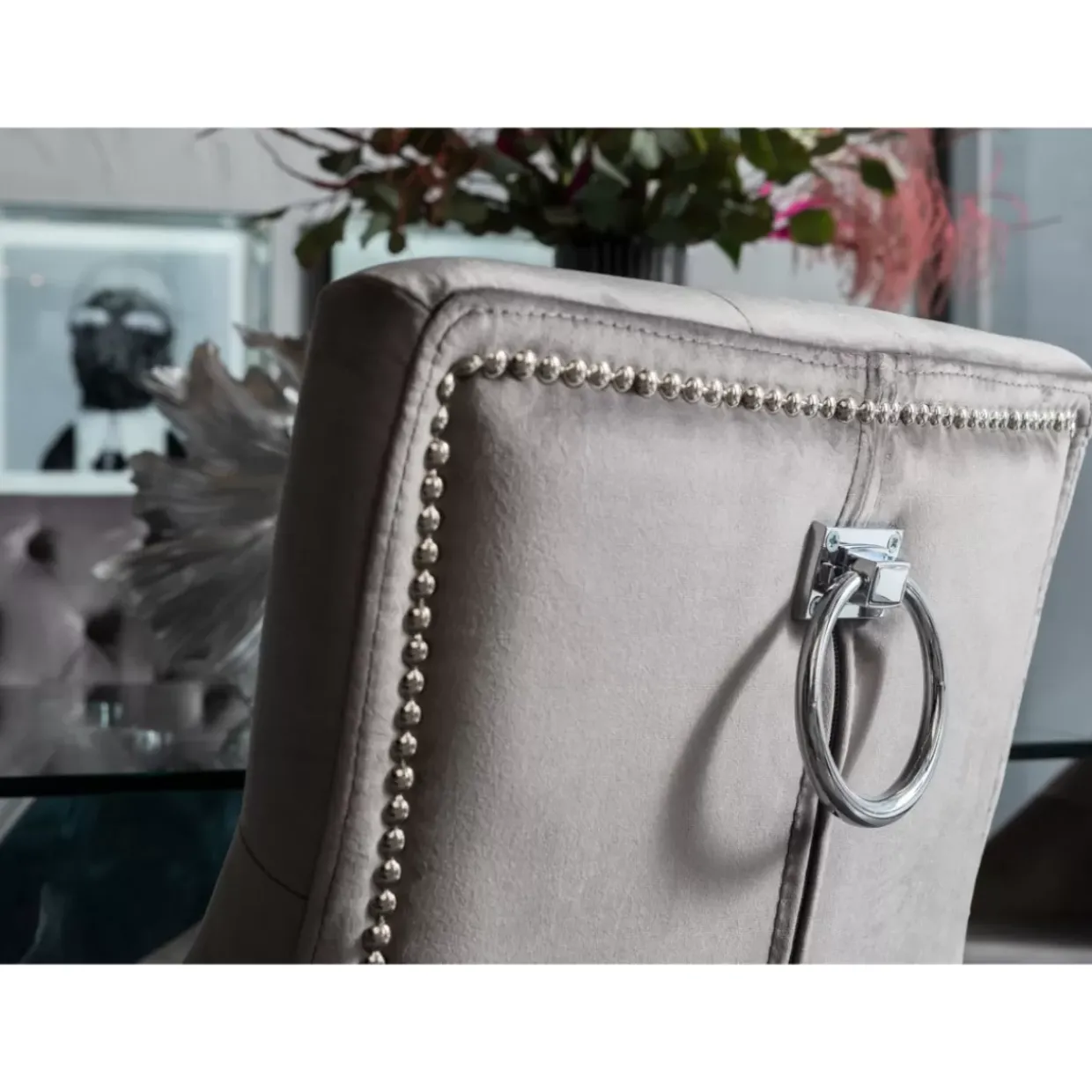 Stuhl Prince Velvet Grau