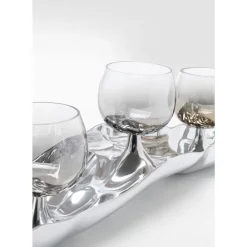 Teelichthalter 3 Jade Silber