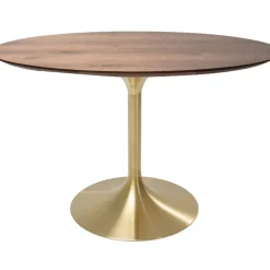 Tisch Invitation Set Walnus Messing O120Cm