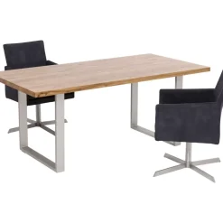 Tisch Jackie Eiche Silber 160X80