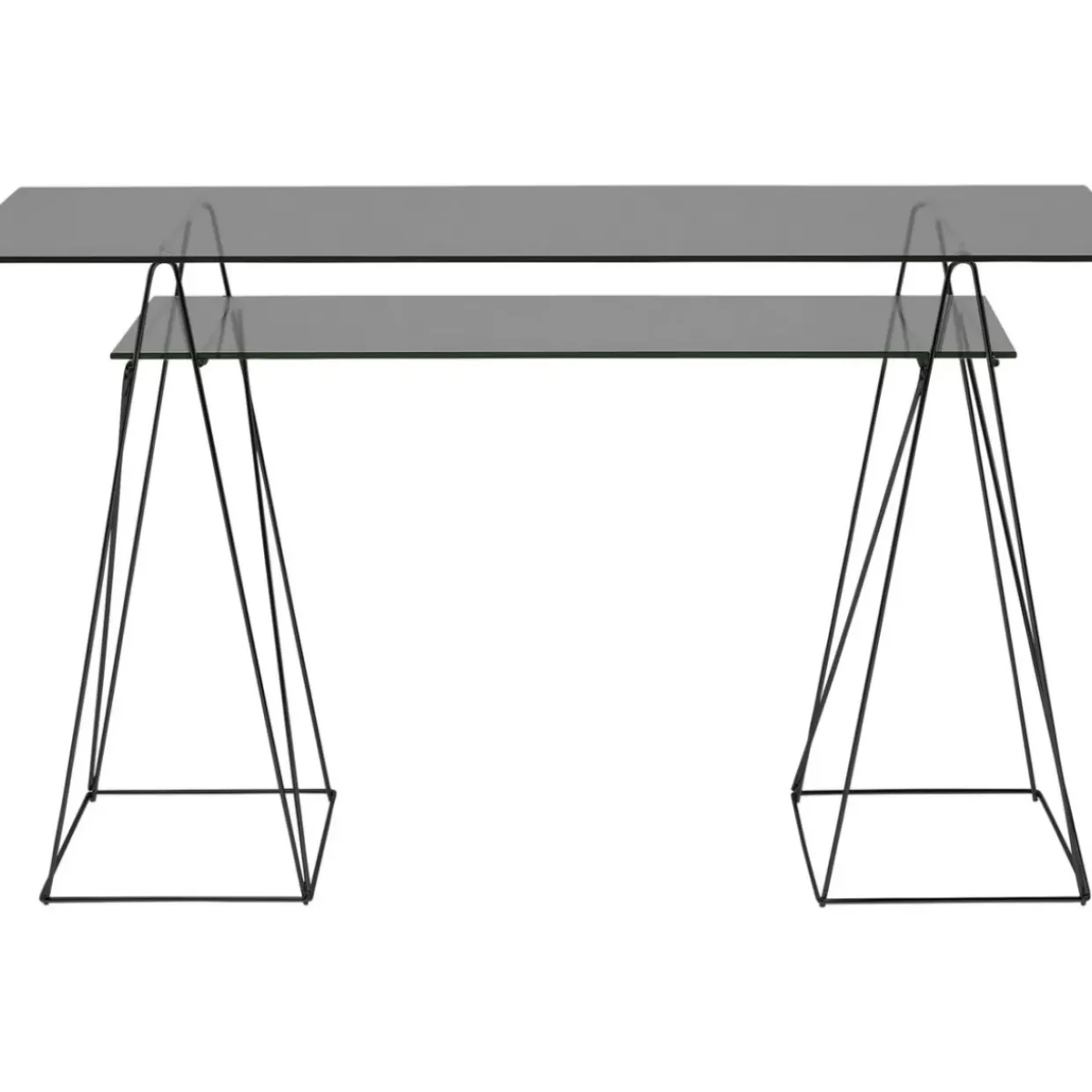 Tisch Polar Schwarz 8Mm Esg 135X65Cm