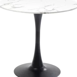 Tisch Schickeria Marmor Weis Schwarz O80Cm