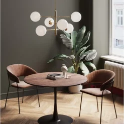 Tisch Schickeria Walnuss Schwarz O110Cm