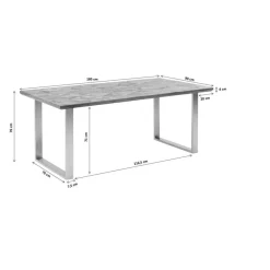 Tisch Stars Rohstahl 180X90