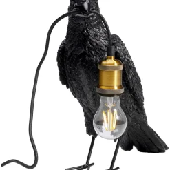 Tischleuchte Animal Crow Matt Schwarz