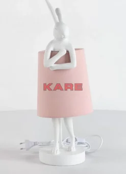 Tischleuchte Animal Rabbit Weis/Rosa 50Cm