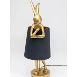 Tischleuchte Animal Rabbit Gold/Schwarz 68Cm