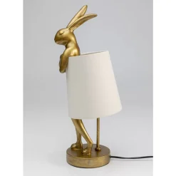 Tischleuchte Animal Rabbit Gold/Weis 50Cm