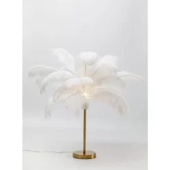 Tischleuchte Feather Palm Weis 60Cm