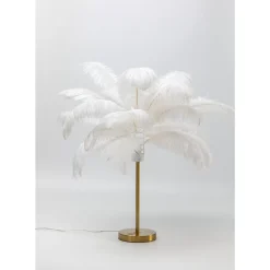 Tischleuchte Feather Palm Weis 60Cm