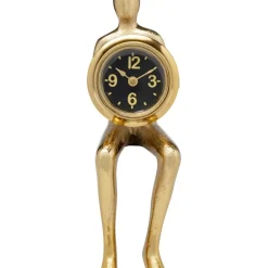 Tischuhr Sitting Man Gold 8X27Cm