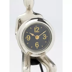 Tischuhr Sitting Man Silber 12X31Cm