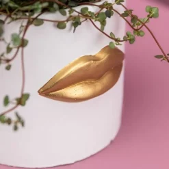 Ubertopf Lips Weiss/Gold