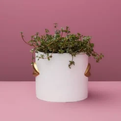 Ubertopf Lips Weiss/Gold