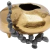 Vase Art Stones Gold 16Cm