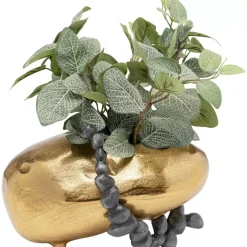 Vase Art Stones Gold 16Cm