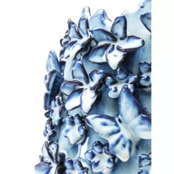 Vase Butterflies Lightblue 35Cm