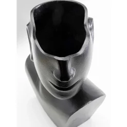 Vase Rostro Side Schwarz 27Cm