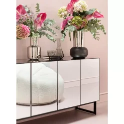 Vase Vesuv Schwarz 42Cm