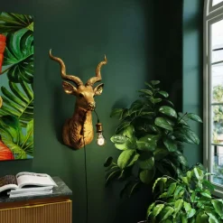 Wandleuchte Animal Goat Gold 45X74Cm