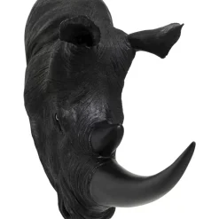 Wandobjekt Rhino Head Antique Schwarz