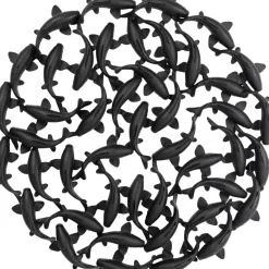 Wandobjekt School Of Koi Schwarz O160Cm