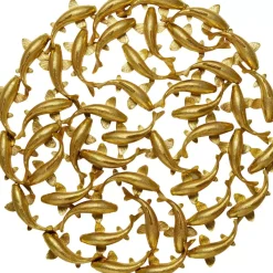 Wandobjekt School Of Koi Gold O160Cm