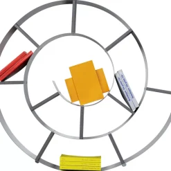 Wandregal Snail Silver Grau