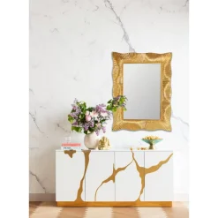 Wandspiegel Wavy Brass 94X124Cm