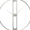Wanduhr Clip Silber O60Cm