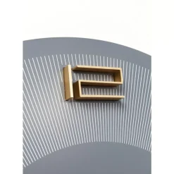 Wanduhr Leonardo Grau/Gold