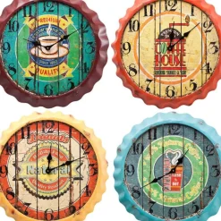 Wanduhr Vintage Coffee Sortiert